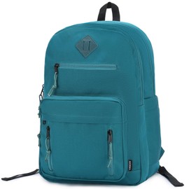 VASCHY School Backpack,Two Compartments Daypack Bookbag Schoolbag for High School Teen Boy Girls/College/Work/Men Women Green