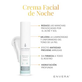 ENVERA | Crema De Noche Facial 3 En 1 | Retinol 0.05% + Niacinamida 5% + Ácido Hialurónico | Rutina Nocturna De Textura Ligera No Grasa | Crema Hidrat