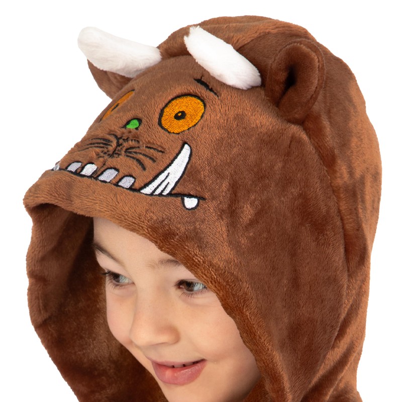 Gruffalo Gruffalo Onesie | Boys Brown Hooded Onesie With 3D