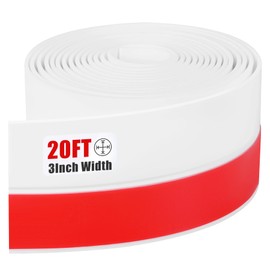Draft Seal Tape for Doors and Windows 3 in x 20 Ft Silicone Weather Stripping Extra Thick 2mm Door Seal Strip with Strong Adhesive Draft Insulation Stopper Side Seal - White