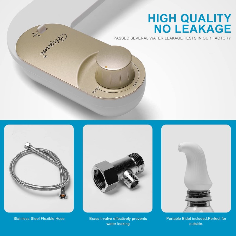 Bidet, Bidet Attachment for Toilet,GLIGAM Non-Electric Fresh Water Bidet Sprayer
