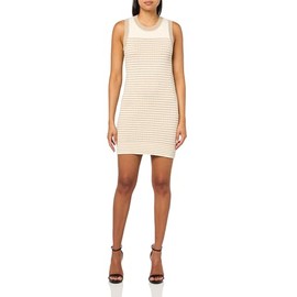 Ramy Brook Women's Zahra Dress, Sandstone/Ivory Textured Stripe