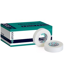 MEDSTOCK Premium Microporous Surgical White Tape, 1.25cm x 9.1m, 24 tapes/box, Latex-Free, Ideal for Dressing Fixation & Scar Management, Hypoallergenic, Breathable & Tearable