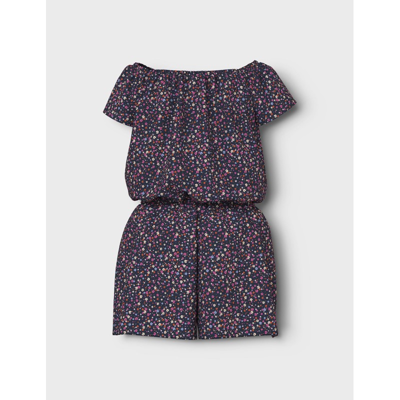 Name It Girls' Nkfvinaya SS Playsuit Fffff Noos, Navy Blazer,