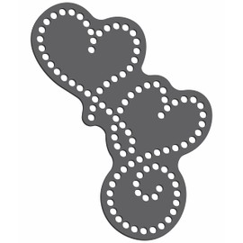 Rhinestone Genie Two Hearts - Plantilla magnética de diamantes de imitación, color negro