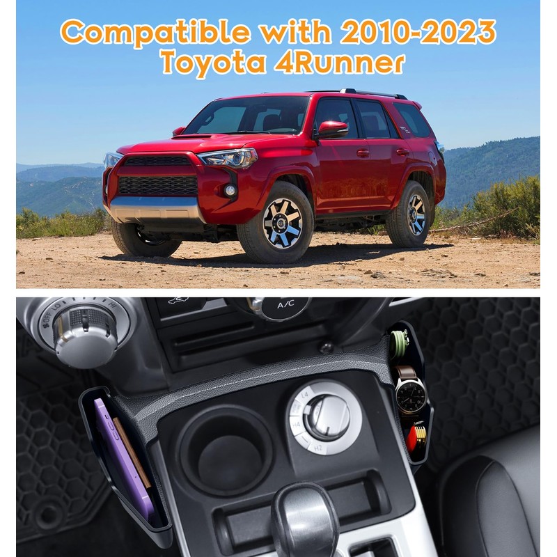 Center Console Organizer Compatible with Toyota 4Runner 2010-2019, 2020 2021