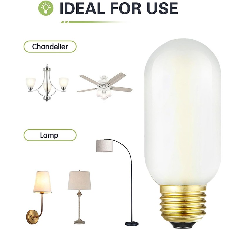 Leools T14 LED Bulb,6W E26 LED Bulb Dimmable Equivalent E26