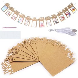 Cowhide 1st Birthday Banner for Newborn to 12 Months - Baby Photo Banner for First Birthday Party Decoration