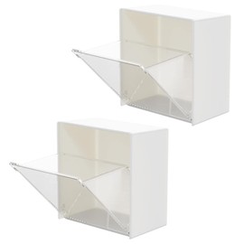 XINHUIYI 2 Pcs Acrylic Cotton Swabs Storage Holder Box Cotton Pad Dispenser Cotton Balls Holder Canister for Cotton Swab Beauty Eggs Floss Sticks