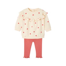 VERTBAUDET Baby Set: Sweatshirt & Leggings Oeko-Tex® Wool White 104