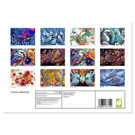 Colorful chirping (Monthly Wall Calendar 2025 16.5" x 23.4" (open)), CALVENDO 14 Month Calendar