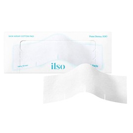 ilso Skin Wrap Cotton Pad, Thin Layer for DIY Toner Pad and Sheet Mask, 40 Sheets, 1.57 x 4.25mm, Korean Skincare