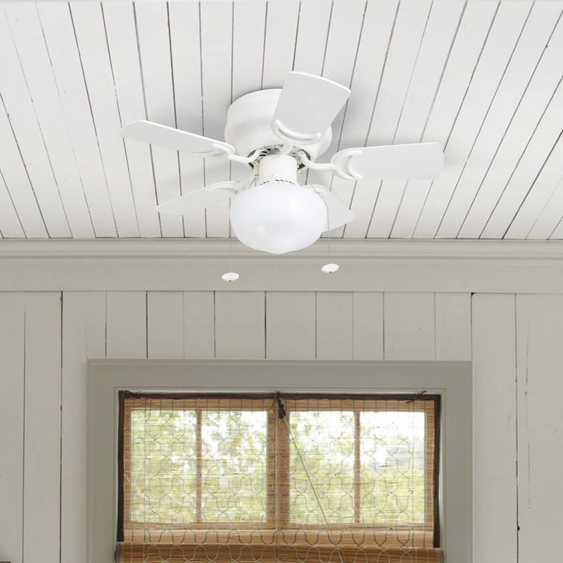 Prominence Home 41530 Hero Hugger Ceiling Fan, 28", White