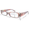Eyekepper 4-Pack Beautiful Colors Spring Hinge Rectangular Reading Glasses +1.00