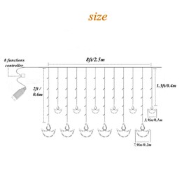 Diwali String Lights Decorations, Happy Diwali DIYAS Curtain Light, 12 Flame Shape and 138 LEDS, with 8 Lighting Modes, for Wedding Party Indoor Outdoor Bedroom Lights Decor (Multicolor)