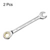 sourcing map 2pcs Ratchet Combination Spanner Metric, 17mm, 12 Point