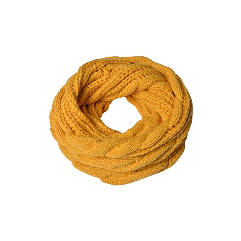 Miobo Knitted Loop Scarf, Braid Pattern, Warm Wool, High Quality,