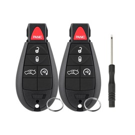 2 x 5 Button Car Remote Keys for Dodge Dart Durango Challenger,Dodge Charger 2008 2009 2010 Chrysler 300,2008-2014 Dodge Challenger and Semi-Smart Key 433MHZ M3N5WY783X IYZ-C01C