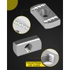 GZBEVITAR Strut Channel Nuts 3/8"-16 No Spring, 8mm Thickened Strut