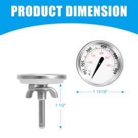 Paquete de 2 termómetros de parrilla 60540/7581 para Weber Spirit 2, serie Q y parrillas de carbón, indicador de calor de repuesto para Weber Spirit E/S 210, 220, 310 parrillas de gas, medidor de