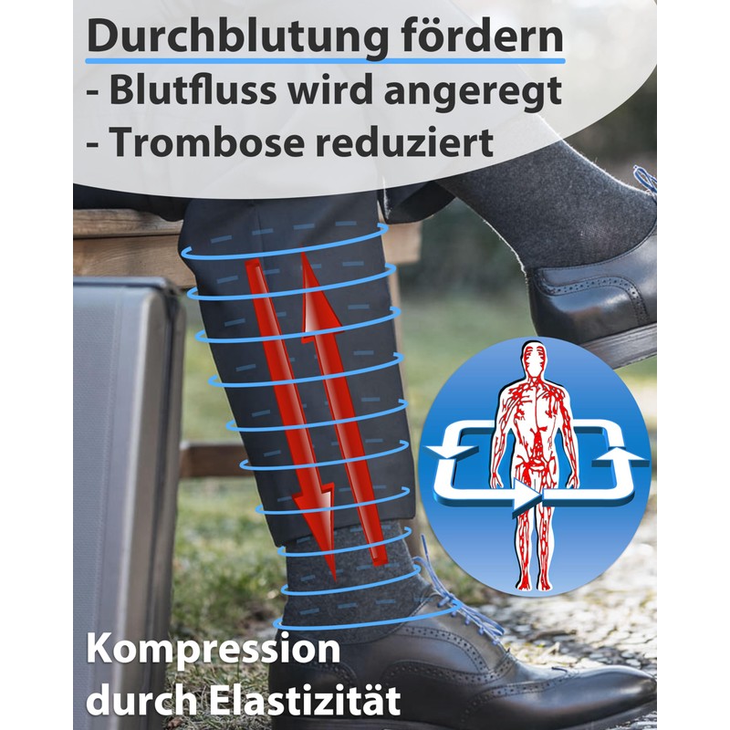 Vitasox Unisex Support Knee Socks Plain - 47/50