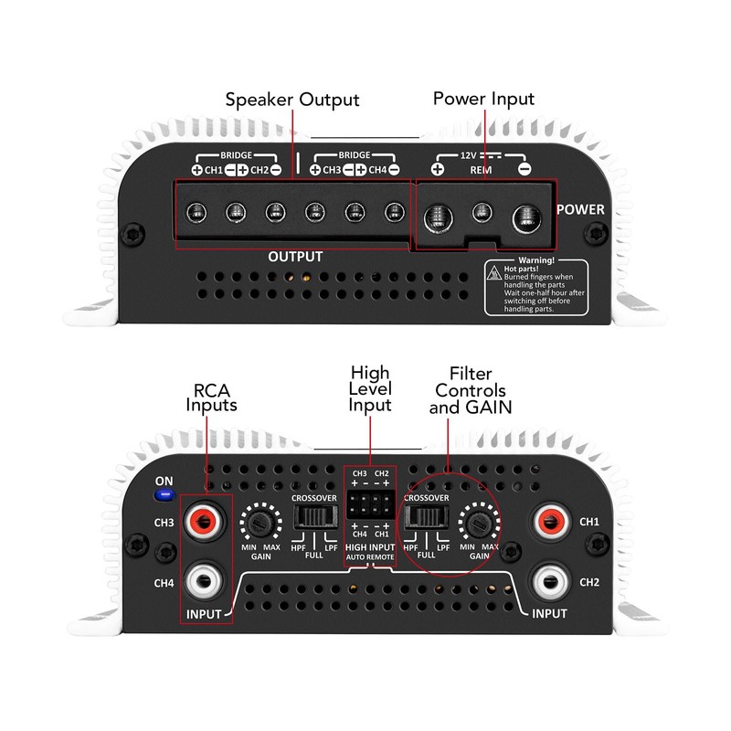 Taramps TS 800x4 Car Audio Multichannel Amplifier 800 Watts Rms