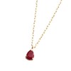 L&Co K10 Zizuku Drop Pendant Necklace Birthstone, Yellow Gold, july