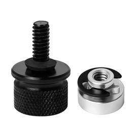 T TAKONE Motorcycle Aluminium Seat Bolt and Rear Fender Seat Assembly Nut Set, Compatible with Harley Davidson Softail Dyna Sportster Touring Street Glide Electra Road King (Black, 1)
