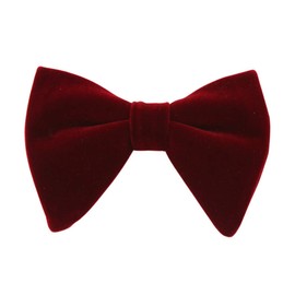 Lovacely Mens Velvet Pre Tied Bow Tie Large Bow Tie - Bow tie Burgundy
