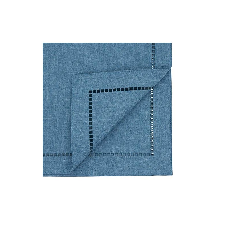SARO LIFESTYLE 9738.DN1490B Hadleigh Collection Laser-Cut Hemstitch Table Runner, 100%