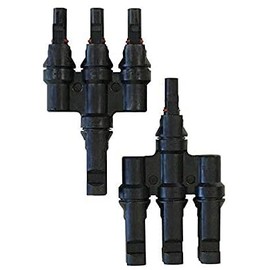 Renogy 3 to 1 Branch Connectors PV Solar Panel Parallel Connector MMF FFM