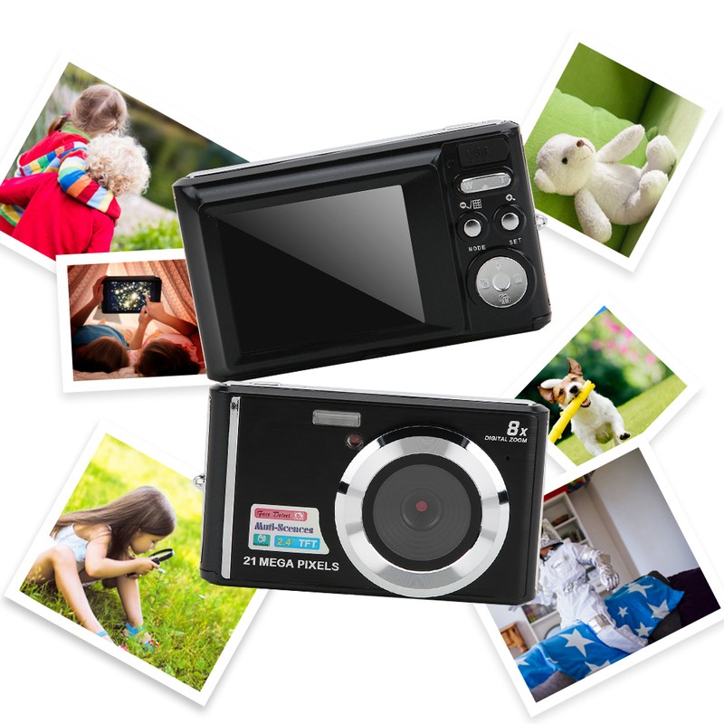 21MP 2.4in TFT Screen 8 Times Digital Zoom Camera with