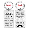 Gezxin Fathers Day Keyring Gifts for Uncle- Thank You Uncle