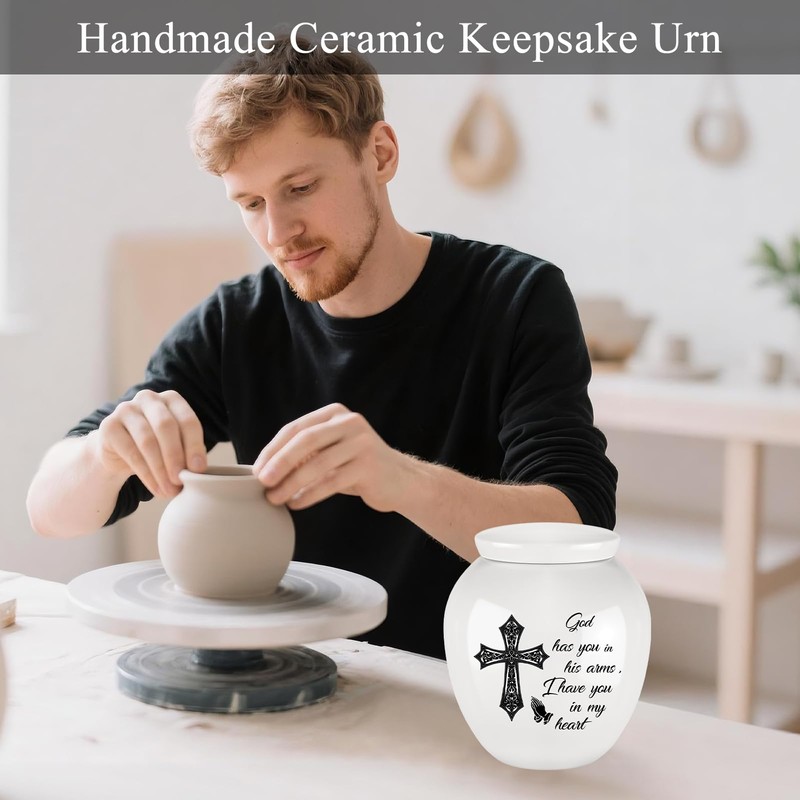 Small Urns for Human Ashes Keepsake Cross Mini Cremation Urn