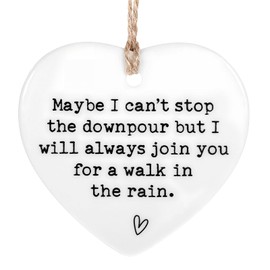 Nzexlyva Cheer Up Inspiring Gifts for Women, White Ceramics Encouragement Thank You Gifts, Heart Shape for Best Friend, Mentor, Family, Female Gift Her Friendship Present for Birthday