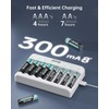 DLYPOW 8 Bay Battery Charger AA AAA, USB-C Fast Charging