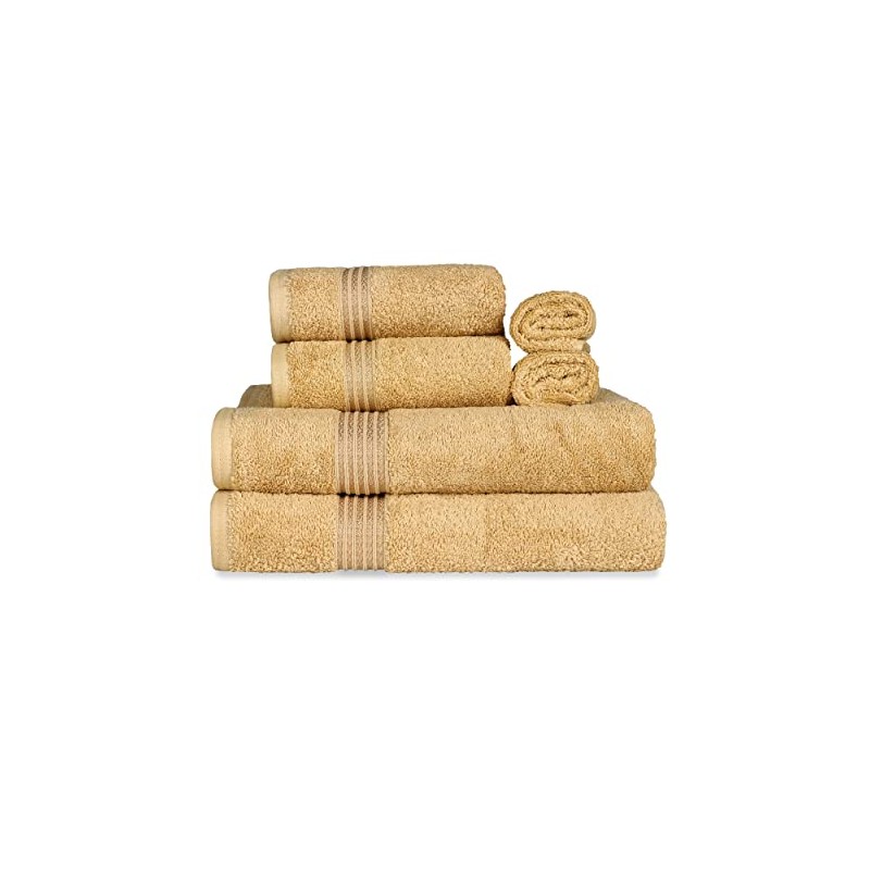 Superior Collection, 100% Premium Long-Staple Combed Cotton, 6-Piece Towel Set,