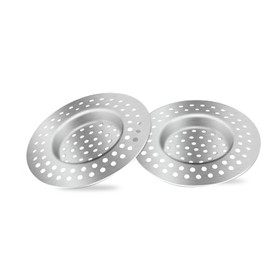 Kitchen Sink Strainer, 2PCS Sink Drain Stopper Stainless Steel Sink Strainer Basket Kitchen Drain Hair Catcher Outer Diameter 7.5cm Inner Diameter 4.2cm Drain Filter for Kitchen Sink