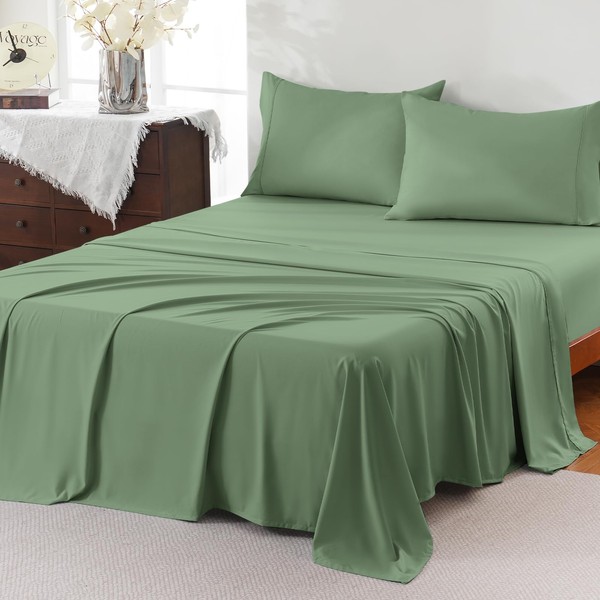 ChicView King Sheet Set, Breathable Cooling Microfiber Sheet Set, Deep