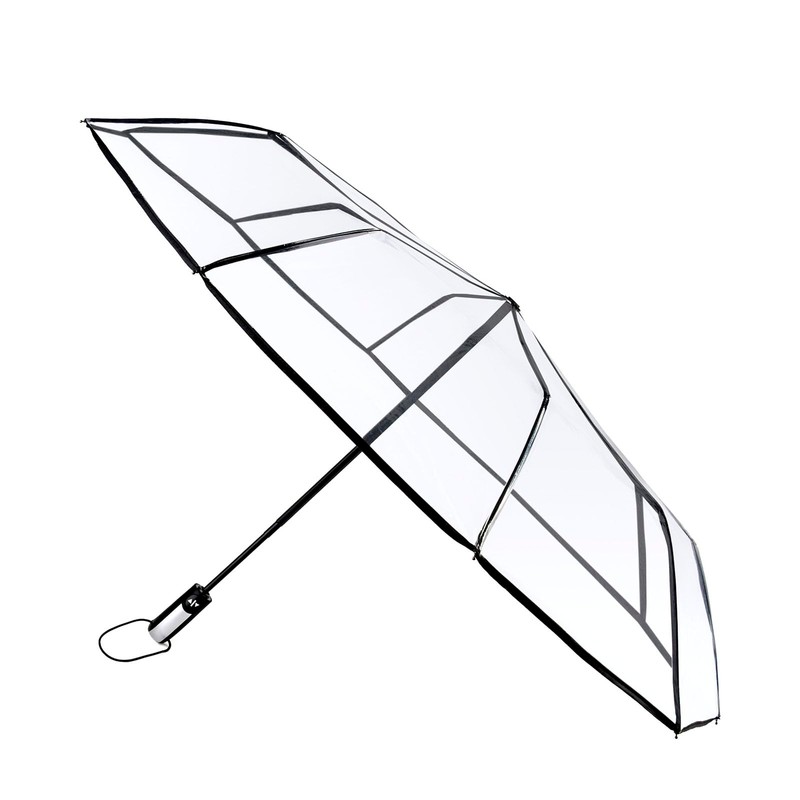 TopTie Clear Umbrella Compact 10 Ribs for Windproof Auto Open