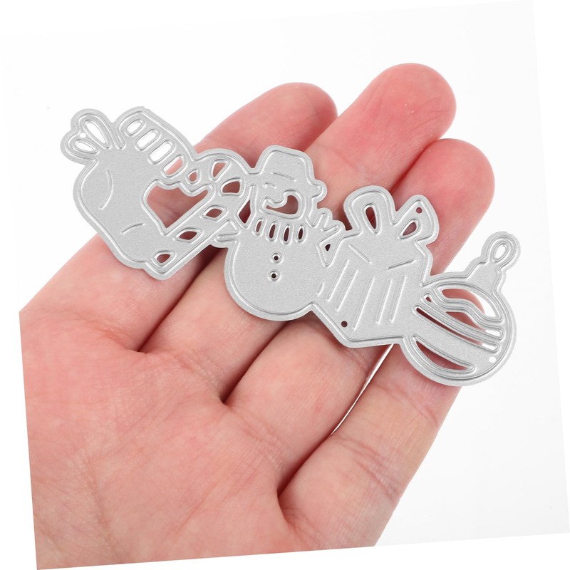 CORHAD 3Pcs Christmas Themed Cutting Dies Durable DIY Craft Stencils