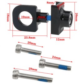 AYLIFU 1 PCS Bicycle Chain Tensioner Aluminum Alloy Chain Tensioner Single Speed Bike Chain Tensioner for BMX Fixie Bike Single Speed Bike (Black)