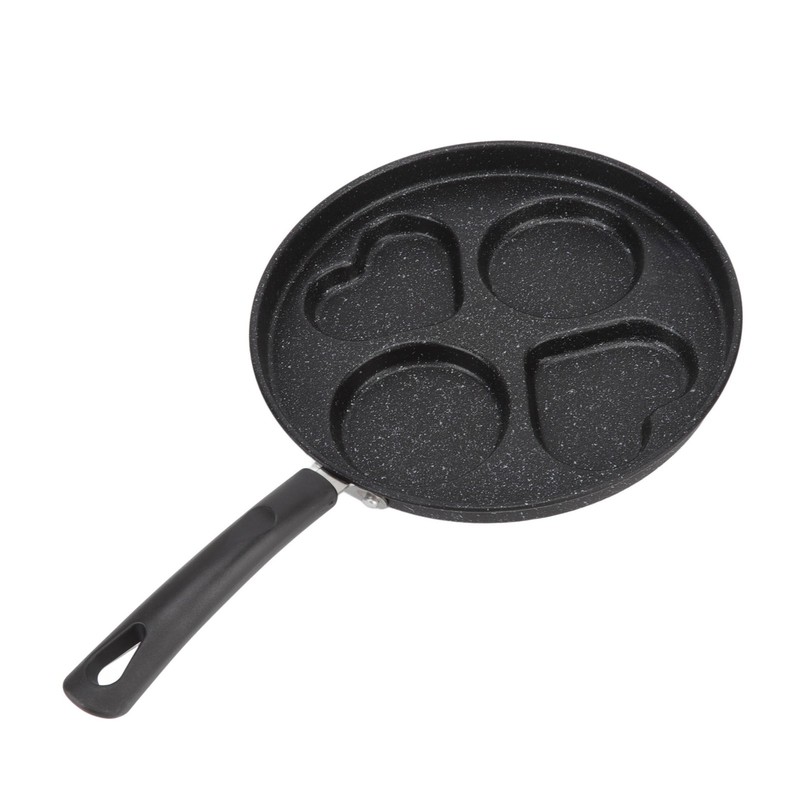 Egg Frying Pan 4 Cups Stick Proof Even Heating Iron