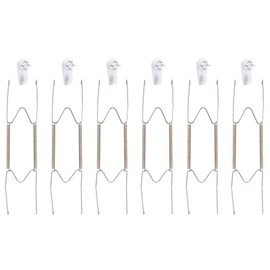 sourcing map 9Pcs Plate Hanger, 12 Inch Stainless Steel Invisible Wall Plate Hangers with 9Pcs Wall Hooks for Decorative Plates, Silver