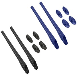 BLAZERBUCK - Kit de calcetines para orejas y narices para anteojos de sol Oakley Flak 2.0 OO9295/Flak 2.0 XL OO9188, negro + azul marino, 0 US