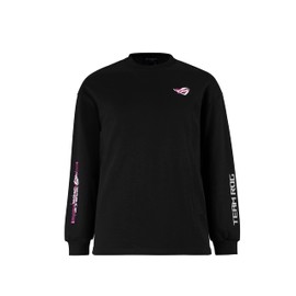 ASUS ROG Facial Reco Sweater (Crew Neck, Long Sleeve, Soft and Breathable French Terry Fabric, Premium Design by Republic of Gamers, Esports Gaming Apparel, Black)