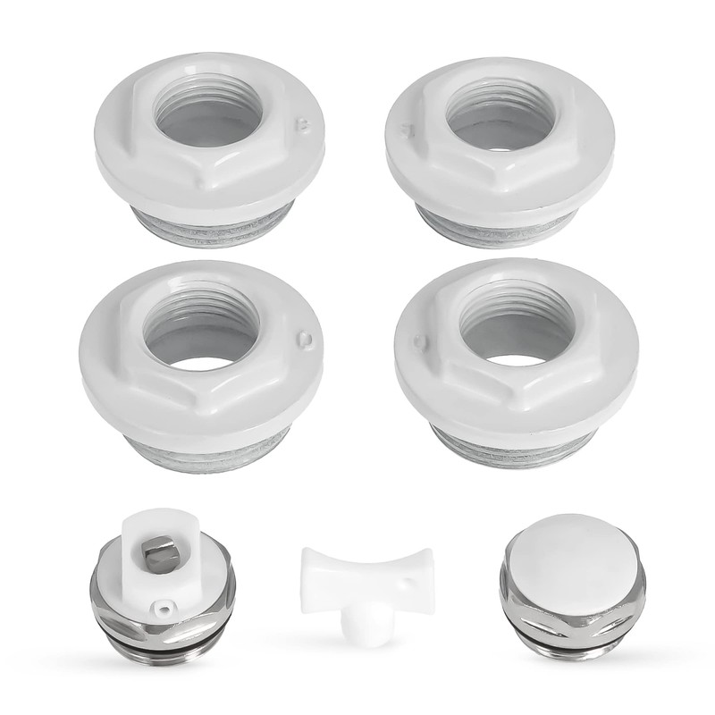 Radiator End Caps and Accessories Set 1 x 1/2 Inch
