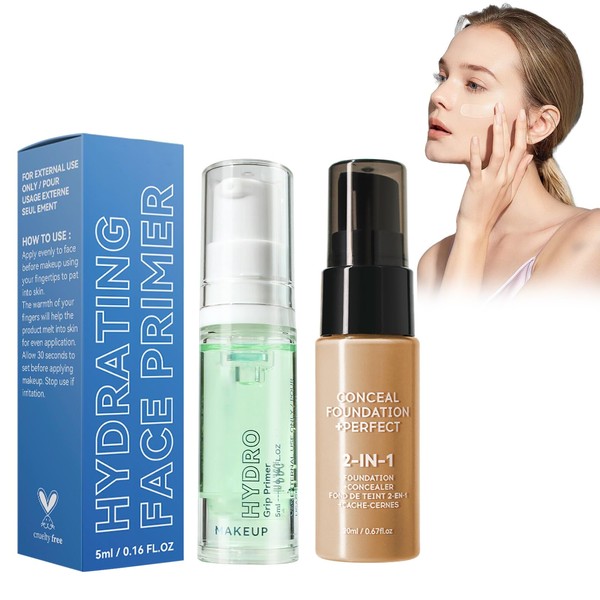 Flüssige Foundation, Langzeit Foundation 20ml, Feuchtigkeitsspendende Make-up-Grundierung, Wasserdicht, Schweißfest und