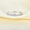 YL Stackable Ring Sterling Silver CZ Simulated Diamond Eternity Bands