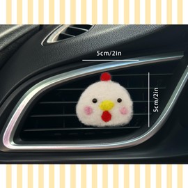 ORIESSE Chick Air Vent Clips Car Air Freshener Vent Clip,Essential Oil Car Diffuser,White Chicken Girly Cute Car Accessories for Women,Unique Car Charm